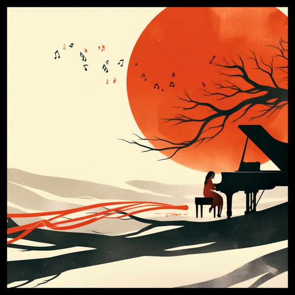 Plakat 60x60cm Pianistka zdjęcie 2