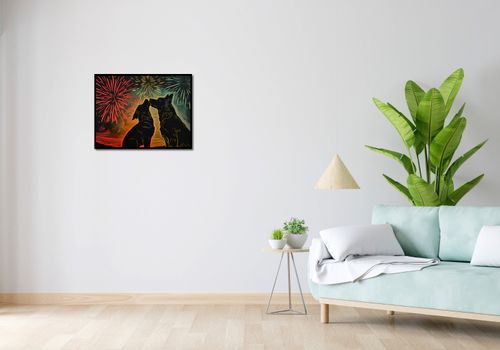 Plakat 65x50cm Psi Uścisk na Arena.pl