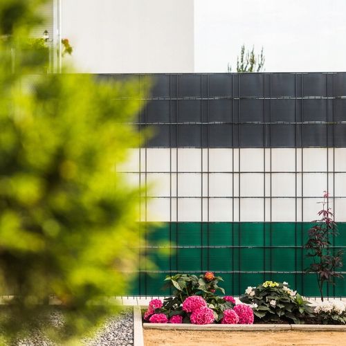 Taśma ogrodzeniowa na płot ogrodzenie wąska 4,75cm x35m antracyt UV +klipsy na Arena.pl