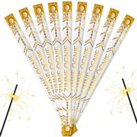 PIĘKNE SZTUCZNE ZIMNE OGNIE 70 cm - 50 szt *GOLD EDITION* NA WESELE