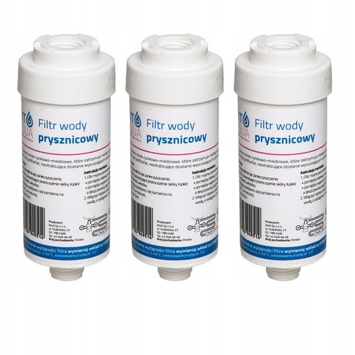 3x FILTR PRYSZNICOWY FIT AQUA AWF-SWR-P KDF NOWY na Arena.pl