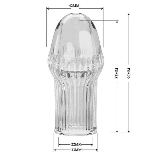 Pretty Love Huel Penis Sleeve (Clear) zdjęcie 7