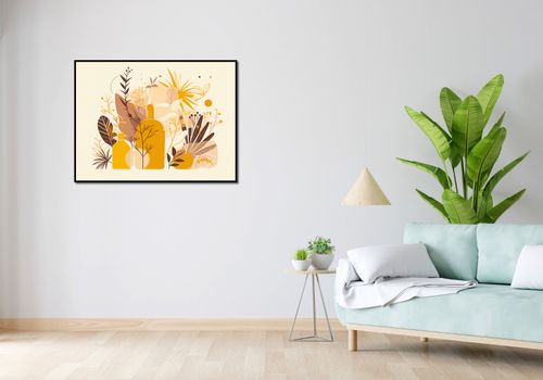 Plakat 100x75cm Złote Rośliny na Arena.pl
