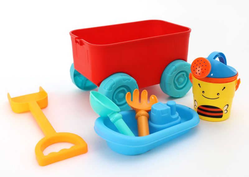 zabawki do piaskownicy Taczka Mini - czerwony zdjęcie 8