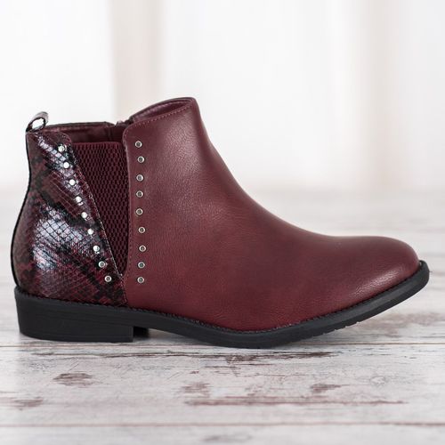 Bordowe Botki Snake Print r.41 na Arena.pl
