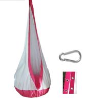 HUŚTAWKA HAMAK KOKON biały z różową lamówką