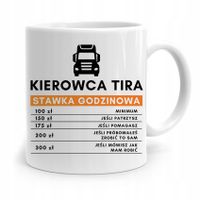 Dla Tirowca Kierowcy Kubek Stawka Godzinowa Z Nadrukiem Ze Zdjęciem