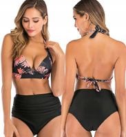 STRÓJ KĄPIELOWY BIKINI WKŁADKI BOHO WYSOKI STAN/XL