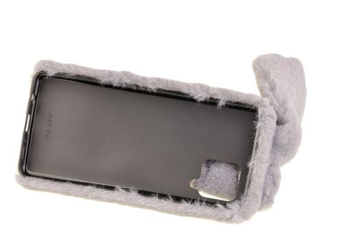 Etui z futerkiem króliczek do Samsung Galaxy A42 5G szary na Arena.pl