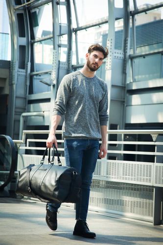 Trussardi torba podróżna niebieski na Arena.pl