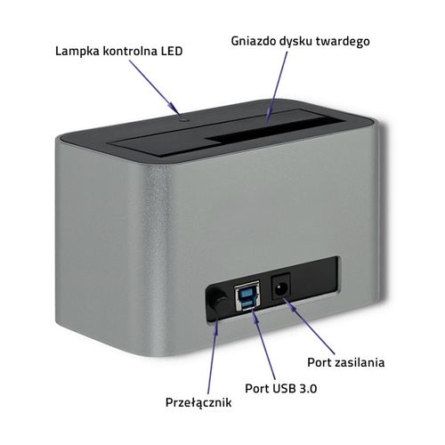 Qoltec Stacja dokująca dysków HDD/SDD | 2.5"/3.5" SATA | USB 3.0 na Arena.pl