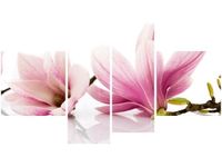55 100CM OBRAZ 4 ELEM RÓŻOWE MAGNOLIE ŚCIENNY