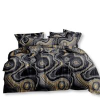 Pościel Marmur 160X200 Gold Black 2038