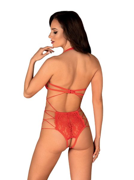 Rediosa body otwarte czerwone - Obsessive L/XL zdjęcie 2