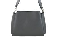 Torebka kuferek na szerokim pasku - Szara ciemna