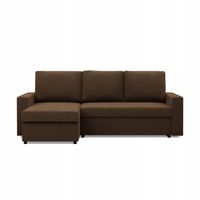 KANAPA NAROŻNIK NEO BRĄZOWY Nowoczesny Rogówka Rozkładana BONELL