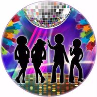 Opłatek na tort Disco Party Muzyka Personalizacja