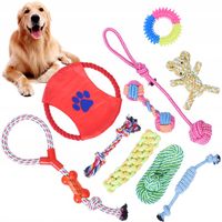 ZABAWKI DLA PSA PSÓW SZARPAK GRYZAK DYSK MIŚ DUŻY ZESTAW 10 ELEMENTÓW