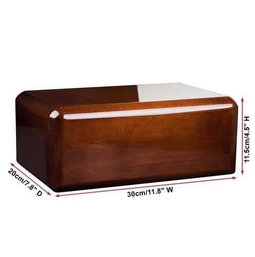 Urna z litego drewna Urna pogrzebowa na prochy dla dorosłych / Plakietka na Arena.pl