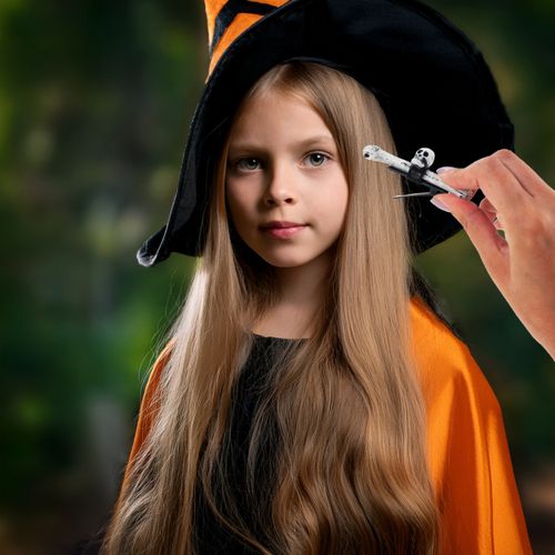SPINKI DO WŁOSÓW HALLOWEEN KOŚCIOTRUP KOŚCI CZASZKA 3D DODATEK DO STROJU na Arena.pl