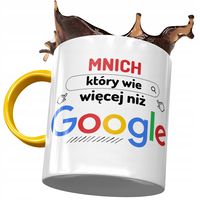 Kubek Żółty Dla Mnicha Mnich Który Wie Więcej Z Nadrukiem Ze Zdjęciem