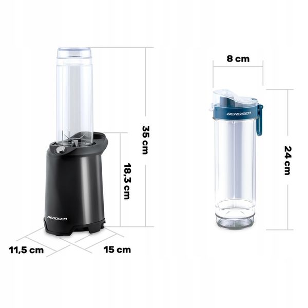 Blender ręczny kielichowy do koktajli 2 butelki smoothie 350W zdjęcie 10