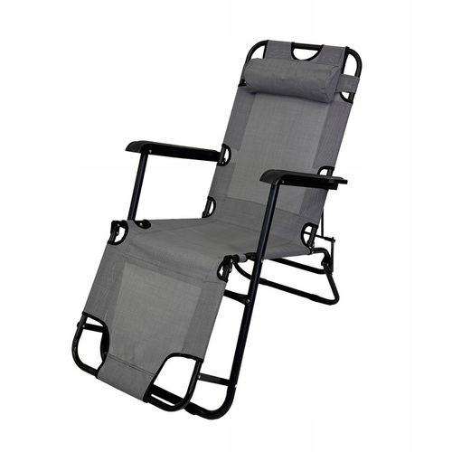 ROZKŁADANY LEŻAK ŁÓŻKO POLOWE TURYSTYCZNE SKŁADANE RIVIERA II JASNY SZARY na Arena.pl