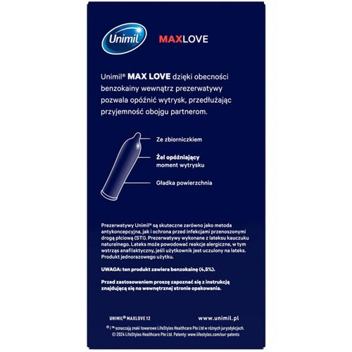 Unimil Box 12 Max Love Time Control na Arena.pl