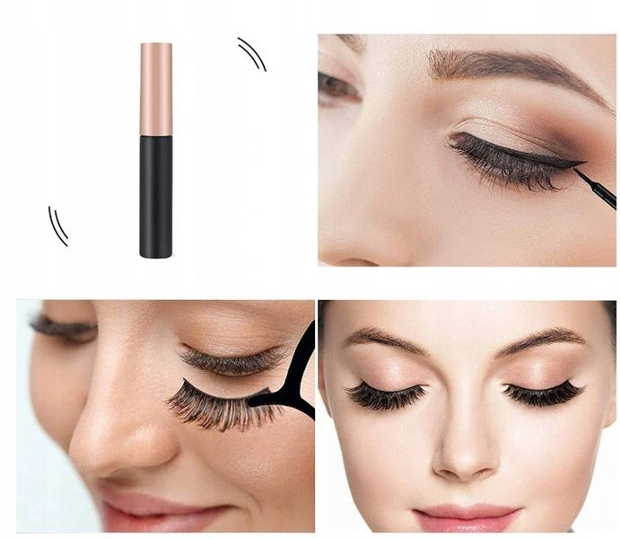 RZĘSY MAGNETYCZNE 7x DŁUGIE 2x EYELINER NATURALNE zdjęcie 3