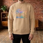 Bluza crewneck piaskowa z Twoim nadrukiem S
