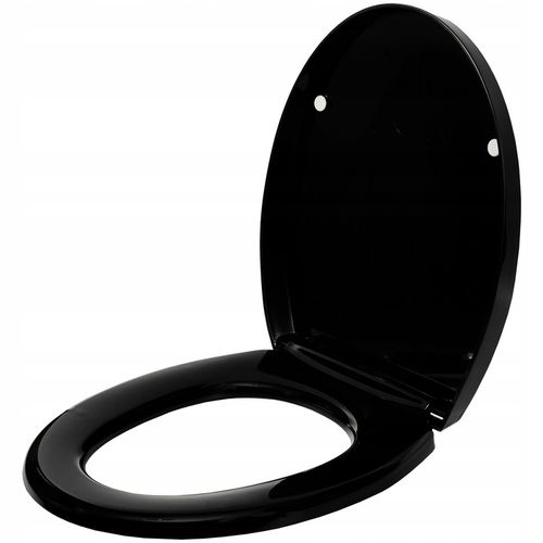 DESKA SEDESOWA WOLNOOPADAJĄCA WC TOALETOWA DO CERSANIT KOŁO ROCA CZARNA na Arena.pl