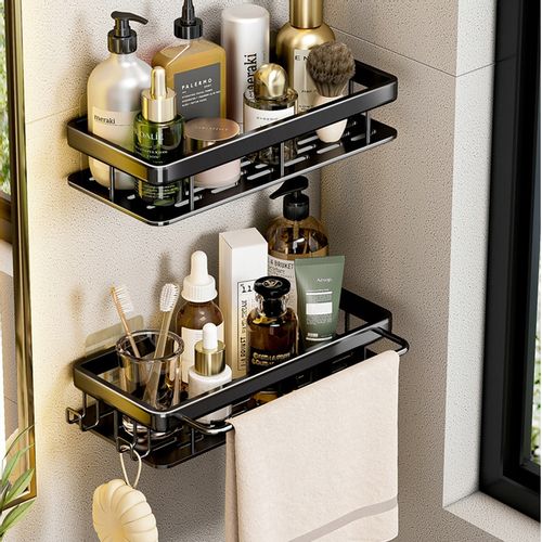 PÓŁKA Metalowa PRYSZNICOWA Czarna LOFT Podwójna 2x na Arena.pl