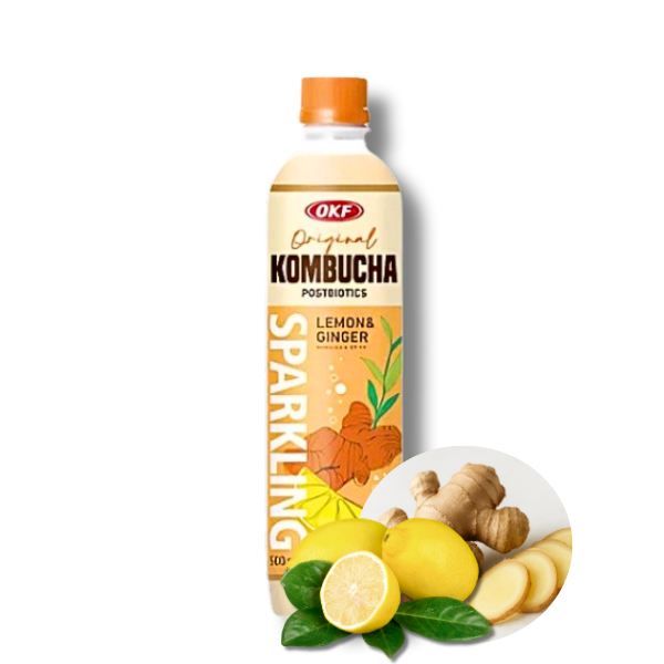 OKF Kombucha Lemon Ginger Zer, cytryna-imbir 500 ml zdjęcie 1