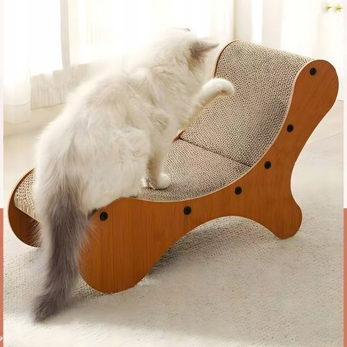 DRAPAK DLA KOTA LEŻAK LEGOWISKO TEKTUROWY KARTONOWY DUŻY NOWOCZESNY ZABAWKA na Arena.pl