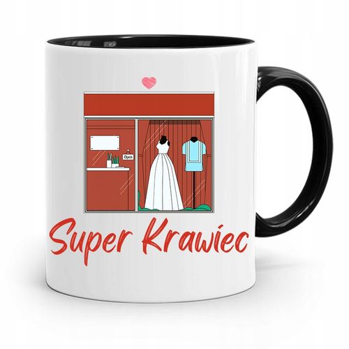Kubek Czarny Dla Krawca Super Krawiec Prezent Z Nadrukiem Ze Zdjęciem na Arena.pl