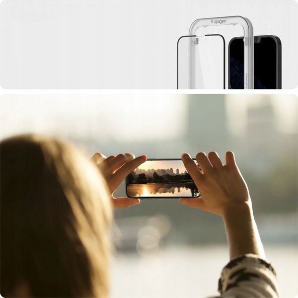 Szkło Spigen do iPhone 13 Pro Max, FC AM, do etui zdjęcie 10
