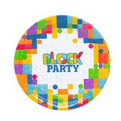 Talerzyki papierowe Klocki kolorowe Lego Duplo 18cm 6szt.