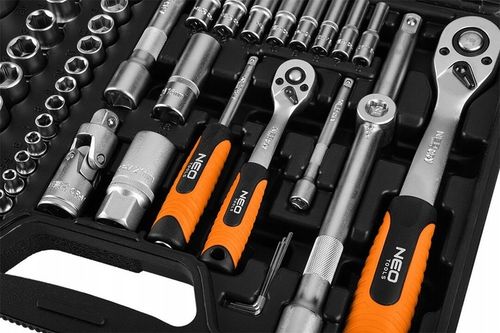 Klucze nasadowe 1/2", 1/4", zestaw 110 elementów Neo 10-211 na Arena.pl