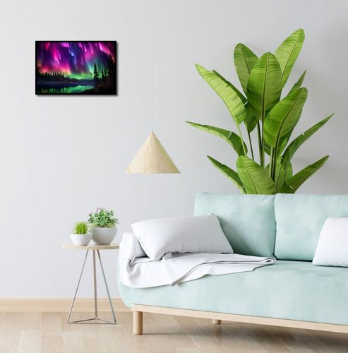 Plakat 45x30cm Zorza Nad Lasem na Arena.pl