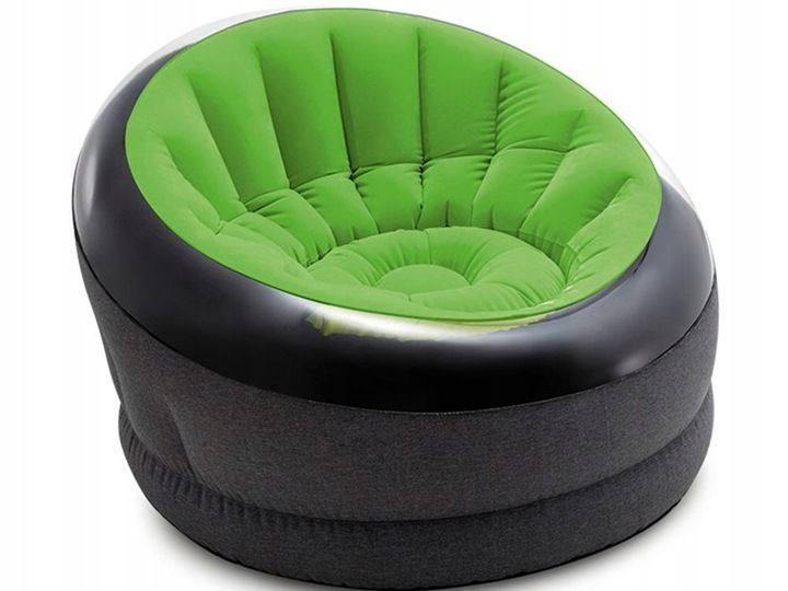 FOTEL DMUCHANY WELUROWY PUFA + PODNÓŻEK INTEX zdjęcie 8