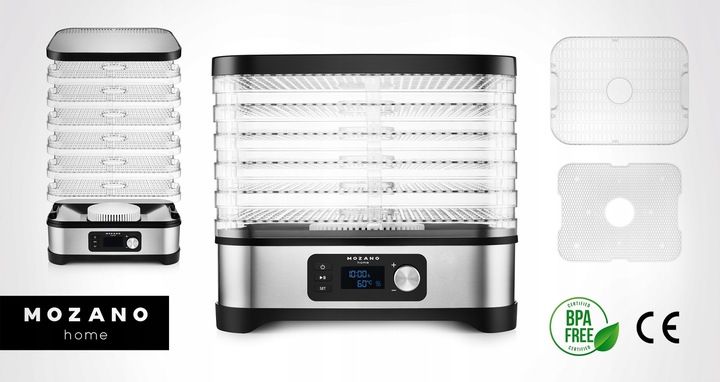 SUSZARKA SPOŻYWCZA DO GRZYBÓW OWOCÓW WARZYW ZIOŁ 14,4L DUŻY ZESTAW 6 SIT zdjęcie 5