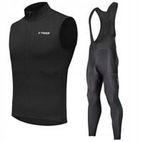 Getry Spodnie Rowerowe Kamizelka Ocieplany Zestaw Męski Wkładka Żelowa 3XL