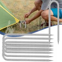 6x SZPILKI ŚLEDZIE KOTWY KOŁKI DO NAMIOTU TARPA AGROWŁÓKNINY SZKLARNI 30cm