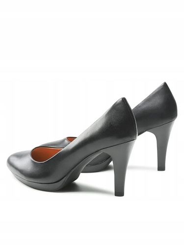 Czarne czółenka szpilki Caprice 9-22414-26 damskie skóra eleganckie r.38 na Arena.pl