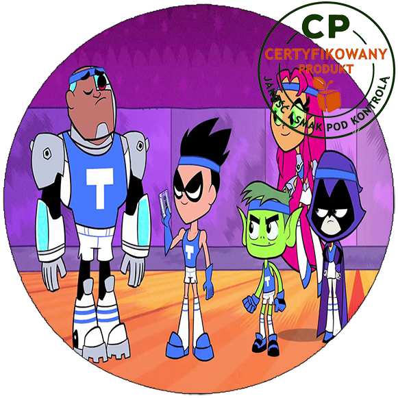 Opłatek na tort Młodzi Tytani zdjęcie 1