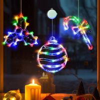 Lampki Świąteczne LED na Okno 3 szt | Ozdoby Boże Narodzenie na Szybę