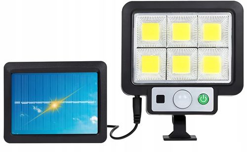 BARDZO MOCNA LAMPA SOLARNA HALOGEN LED CZUJNIK RUCHU ZMIERZCHU 15W 6500K na Arena.pl
