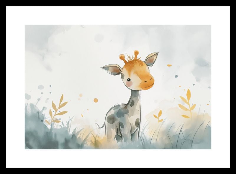 Plakat 30x20cm Mała Żyrafka zdjęcie 3