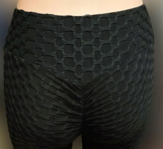 Spodnie damskie KARBOWANE black wysoki stan Push-Up S/M wyszczuplające zdjęcie 5