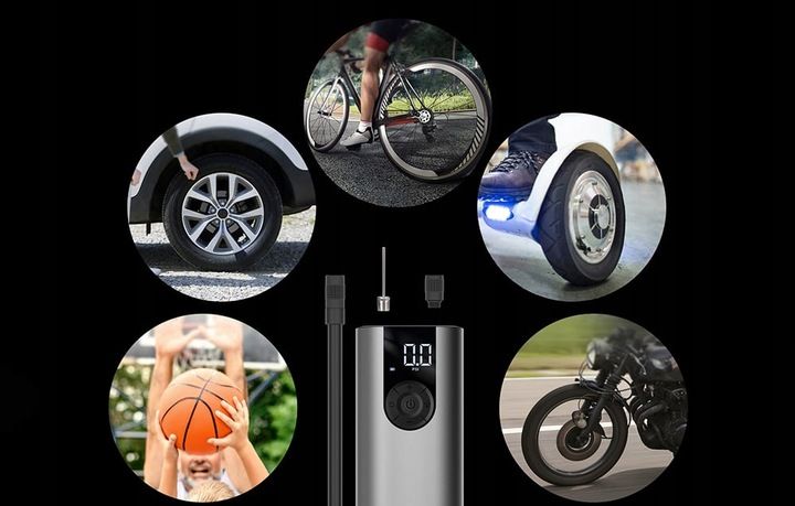 Cycplus Mocna Pompka Rowerowa Elektryczna Lekka Przenośna Bezprzewodowa zdjęcie 7